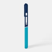 Coque iPhone 16 Custom Modern Blue Minimalist (Côté gauche)