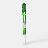 Coque iPhone 16 Custom Monogram Floral Meadow Pink White (Côté gauche)