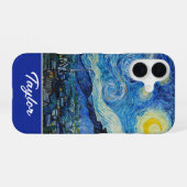 Coque iPhone 16 Customizable The Starry Night by Van Gogh (Verso Horizontal)