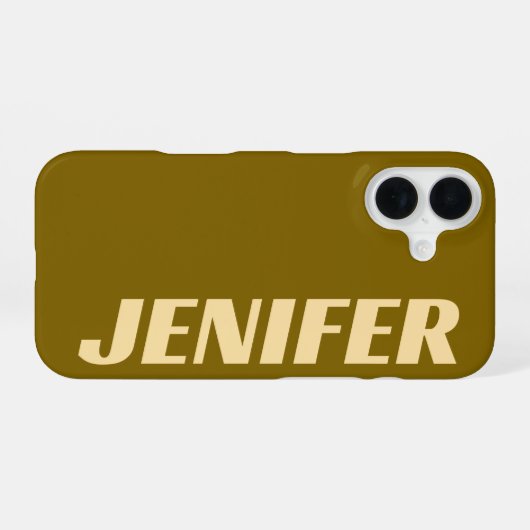 COQUE iPhone 16 CUSTOMIZED NAME SIMPLE STYLISH MODERN MINIMAL MONO (Verso Horizontal)