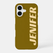 COQUE iPhone 16 CUSTOMIZED NAME SIMPLE STYLISH MODERN MINIMAL MONO (Verso)