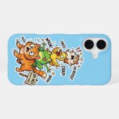 Coque iPhone 16 Cute Chaotic Animal Stack Meme Phone Case – Funny  (Verso Horizontal)