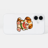 Coque iPhone 16 Cute Dog Watermelon (Verso Horizontal)