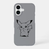 Coque iPhone 16 Cute Electric Creature Line Art Design (Verso)
