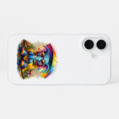 Coque iPhone 16 Cute Elephant Rainbow iPhone 16 Case (Verso Horizontal)