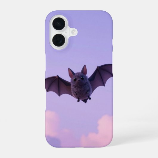 Coque iPhone 16 Cute Flying Bat Pastel Sky Phone Case (Verso)