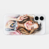 Coque iPhone 16 Cute girl with camera phone case (Verso Horizontal)
