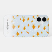 Coque iPhone 16 Cute poisson d'or nager dans l'eau Script Nom pers (Verso Horizontal)