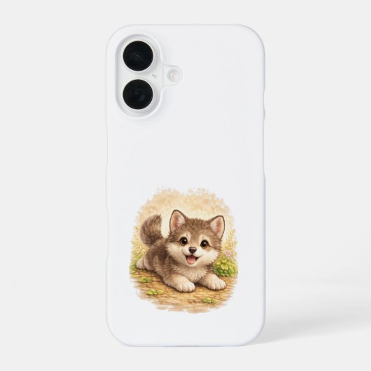 Coque iPhone 16 Cute Puppy iPhone 16 Case Kawaii Dog (Verso)