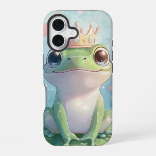 Coque iPhone 16 Cute Royal Frog Anime Téléphone Case