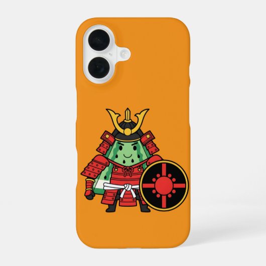 Coque iPhone 16 Cute Watermelon Shogun Samurai Warrior Illustratio (Verso)