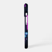 Coque iPhone 16 Cyberpunk Neon Anime Girl Glitch Phone Case (Côté gauche)