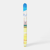 Coque iPhone 16 Cyclisme le long de la plage (Côté gauche)