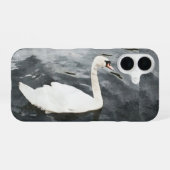 Coque iPhone 16 Cygne impressionniste (Verso Horizontal)