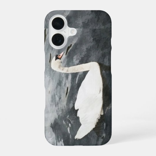 Coque iPhone 16 Cygne impressionniste (Verso)
