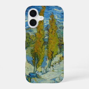 Coque iPhone 16 Cygnes de Van Gogh - Ciel bleu tourbillonnant Art