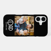 Coque iPhone 16 Dad Established Photo Grunge text (Verso Horizontal)