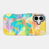 Coque iPhone 16 Daffodil Pastel Jaune Abstrait (Verso Horizontal)