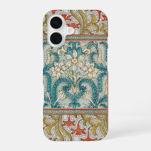 Coque iPhone 16 Daffodique chintz papier peint à fleurs Art nouvea