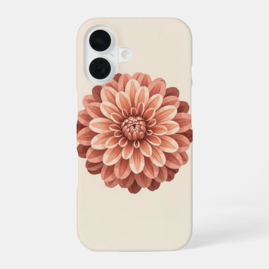 Coque iPhone 16 Dahlia Superposé Vintage (Verso)