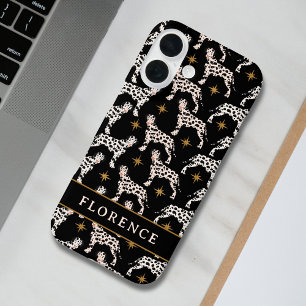 Coque iPhone 16 Dalmatien Étoiles Dorées Nom de Motif