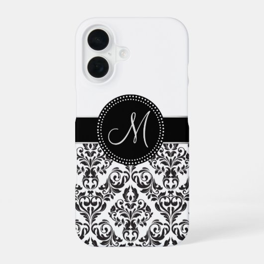 Coque iPhone 16 Damas monogrammes (Verso)