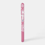 Coque iPhone 16 Damas rose (Côté gauche)