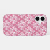 Coque iPhone 16 Damas rose (Verso Horizontal)