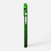 Coque iPhone 16 DAMASK GEM MONOGRAM Jaune vert (Côté gauche)
