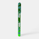 Coque iPhone 16 DAMASK GEM MONOGRAM vert (Côté droit)