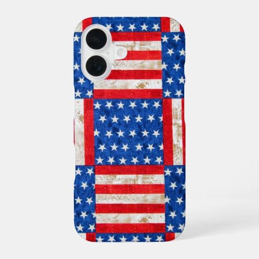 Coque iPhone 16 Damier de drapeaux (Verso)