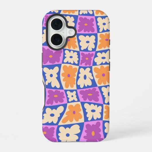 Coque iPhone 16 Damier de la nature (Verso)