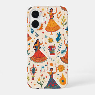 Coque iPhone 16 Dandiya Nights Motif sans mer - Festival indien