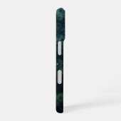 Coque iPhone 16 Dark Green Pine in Falling Snow Case (Côté droit)
