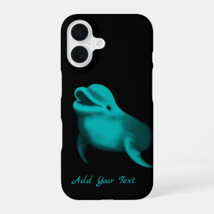 Coque iPhone 16 Dauphin Chanceux - Ajoutez Votre Texte