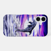 Coque iPhone 16 Dauphin clair de lune (Verso Horizontal)