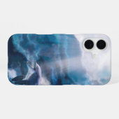 Coque iPhone 16 Dauphins surfant JUSTE POUR LE PLAISIR (Verso Horizontal)