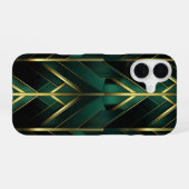 Coque iPhone 16 Décoration Verte (Verso Horizontal)
