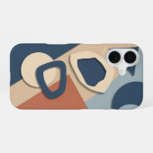 Coque iPhone 16 Découpage géométrique abstrait (Verso Horizontal)