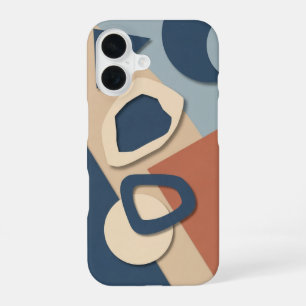 Coque iPhone 16 Découpage géométrique abstrait