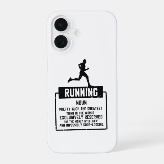 Coque iPhone 16 Définition de course à pied (Verso)