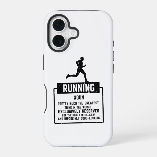 Coque iPhone 16 Définition de course à pied (Verso)