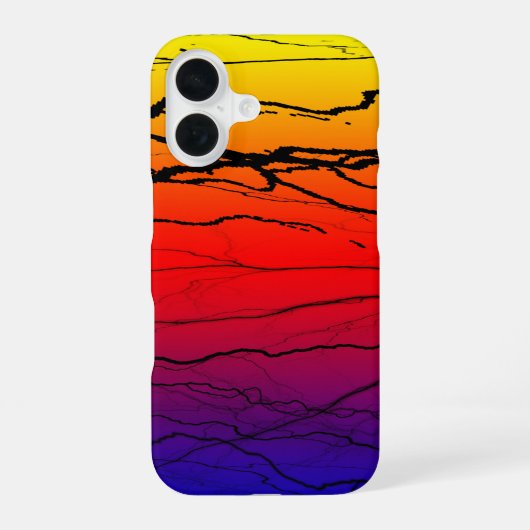 Coque iPhone 16 Dégradé abstrait (Verso)