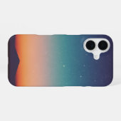 Coque iPhone 16 Dégradé de ciel étoilé vintage (Verso Horizontal)