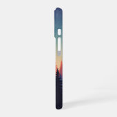Coque iPhone 16 Dégradé de forêt vintage (Côté gauche)