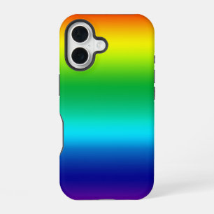 Coque iPhone 16 Dégradé multicolore arc-en-ciel