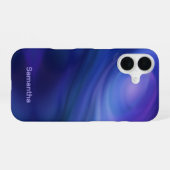 Coque iPhone 16 Dégradé Ombre bleu violet (Verso Horizontal)