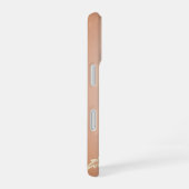 Coque iPhone 16 Délicate Pêche & Fleurs Blanches (Côté droit)