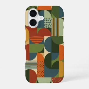 Coque iPhone 16 Demi-cercle et Blocs Géométriques