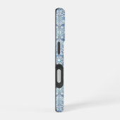 Coque iPhone 16 Dentelle céramique Bleu clair (Côté droit)